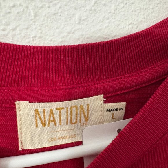 Nation LTD Savanna Flutter Sleeve Mock Neck Heartbreaker New Size Large Evereve - Picture 4 of 7